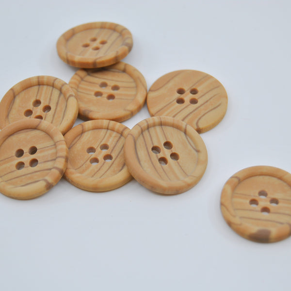 Button - 'Like Wood' - 20mm